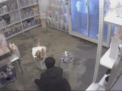 무인 꽃집에 나타난 미친 사람의 행동 ㅎㄷㄷ