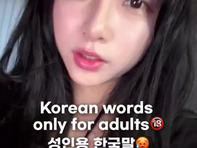 성인용 한국말 알려주는 누나