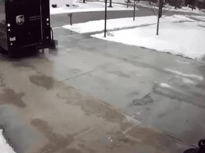 빙판길 택배 배송.mp4