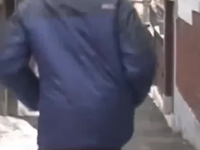 골목 개 보고 무서워하는 중학생 조나단