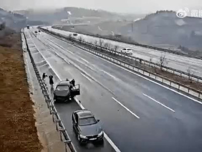 [혐주의] 위험한 블랙아이스 사고