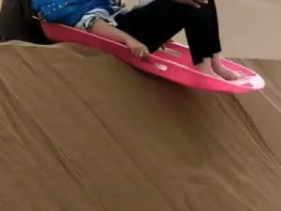 사막에서 썰매타기