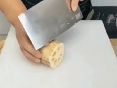 연근 얇게 썰기　gif